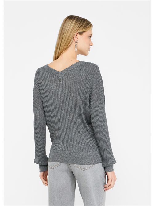 Maglia con scollo a V LIU JO | MF5390MS46J/04020